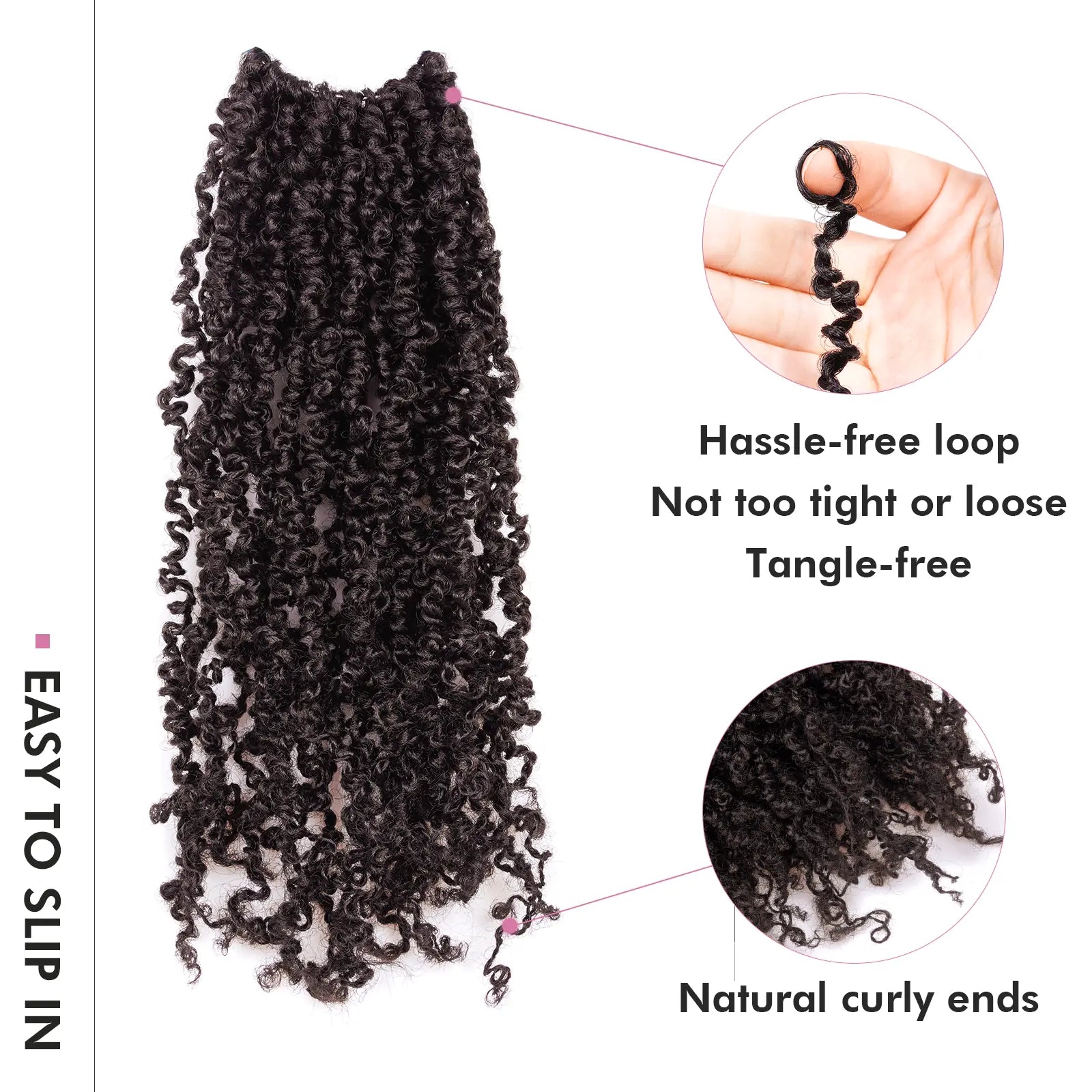1 Pack YT | Toyotress® Yanky Twist Pre Looped Mini Passion Twist Short Passion Twist Crochet Braids Synthetic Hair Extensions Toyotress